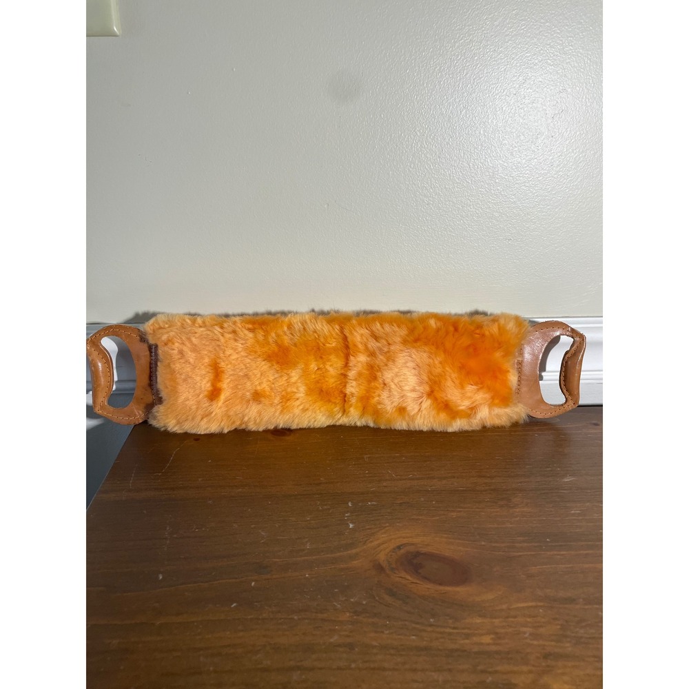 Fur Halter made in Italy orange